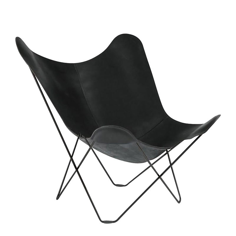 cuero - Pampa Mariposa Butterfly Chair | schwarz/schwarz