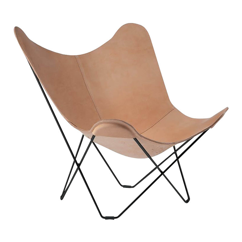 cuero - Pampa Mariposa Butterfly Chair | Crude Nature/schwarz