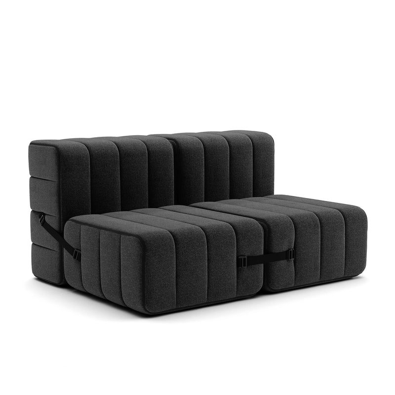Ambivalenz - Curt Sofa | Dama - 0004 (dunkelgrau) / Set 4