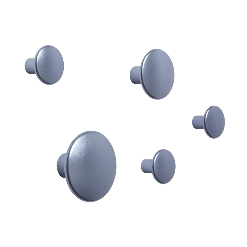 Muuto - Wandhaken The Dots Metal 5er-Set | hellblau