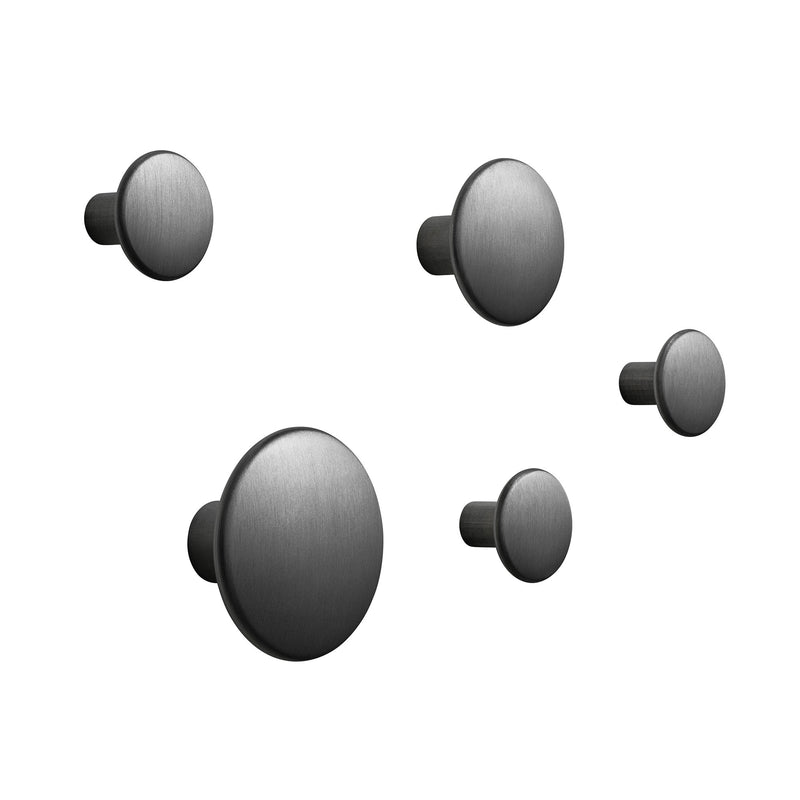 Muuto - Wandhaken The Dots Metal 5er-Set | schwarz