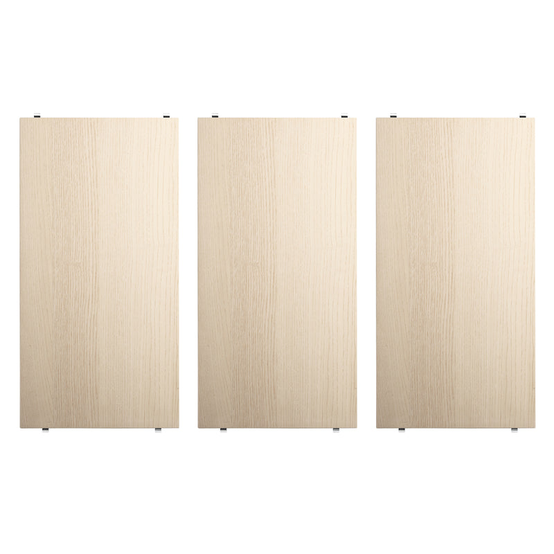 String - Regalboden 58 x 30 cm, 3er-Pack | Esche