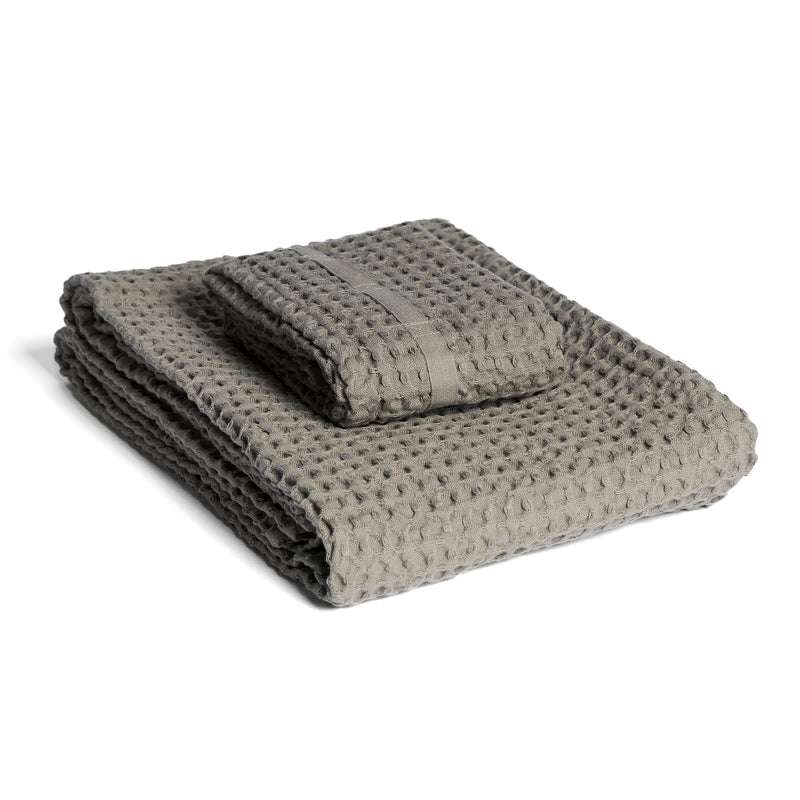 The Organic Company - Big Waffle Handtuch, Gift Set (2tlg.) | clay