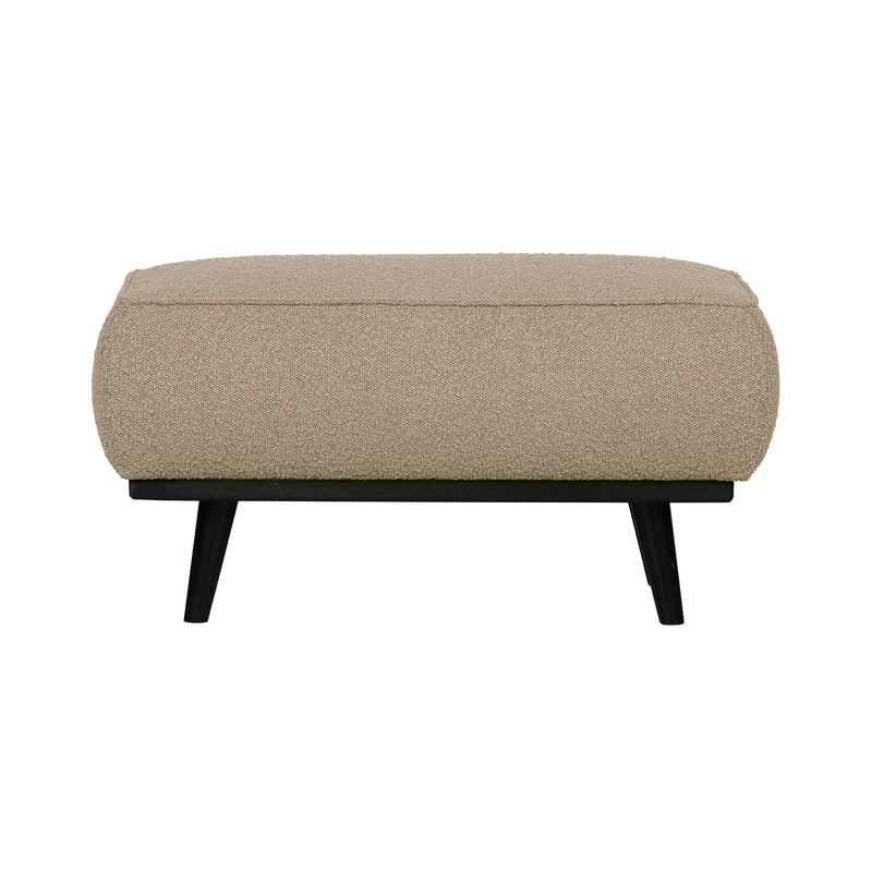 WOOOD - Statement Hocker | Bouclé beige