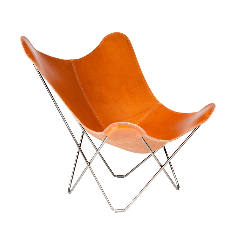 cuero - Pampa Mariposa Butterfly Chair | Polo/chrom