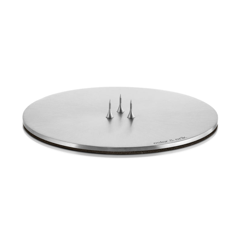 ester & erik - Kerzenteller, ⌀ 12 cm | silber / matt