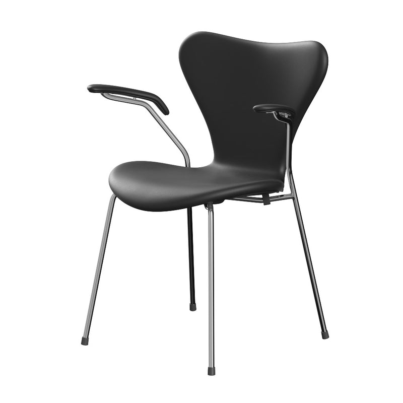 Fritz Hansen - Serie 7 Armlehnstuhl, Vollpolster Leder | black