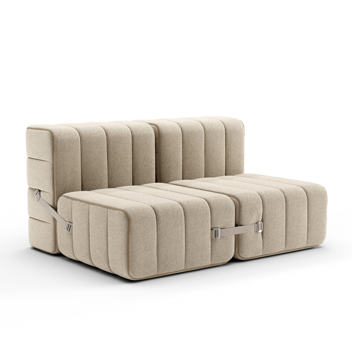 Ambivalenz - Curt Sofa | grau / beige (Jet - 9110) / Set 4