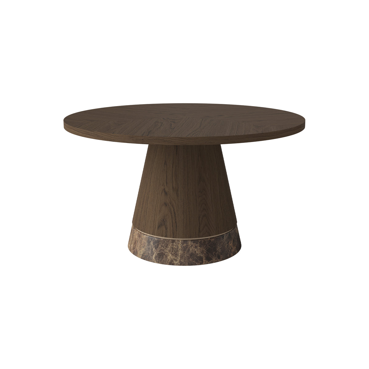 Bolia - Piro Couchtisch | Eiche dunkel geölt / Ø 60 x  38 cm / Marmor braun