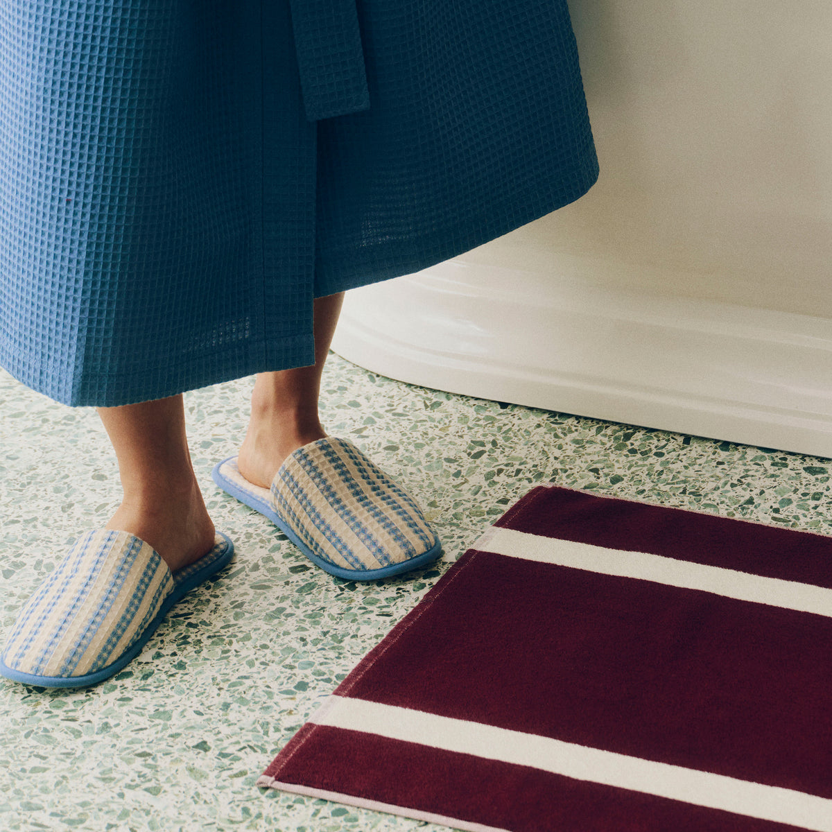 HAY - Waffle Hausschuhe | dusty blue