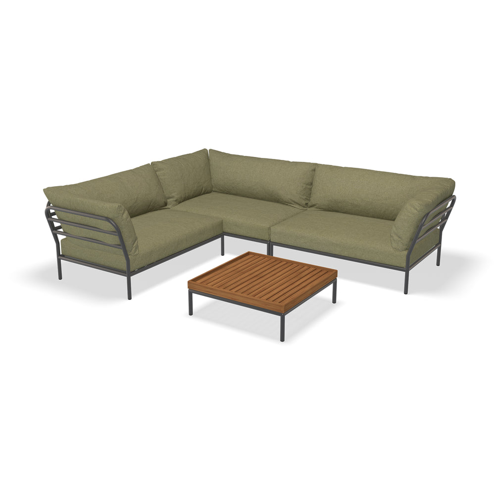 HOUE - Level 2 Loungeset | leaf / Loungeset 7 (inkl. Beistelltisch) / dark grey