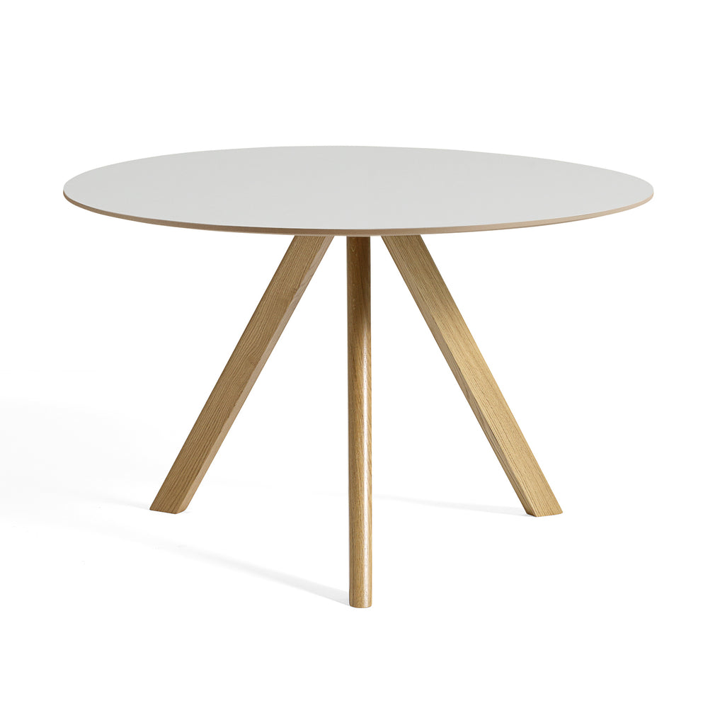 HAY - Copenhague CPH20 Bistrotisch  | Ø 120 cm / off-white / Eiche lackiert