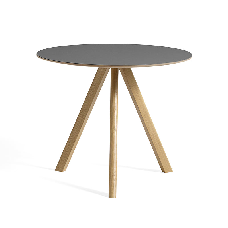 HAY - Copenhague CPH20 Bistrotisch  | Ø 90 cm / grau / Eiche lackiert