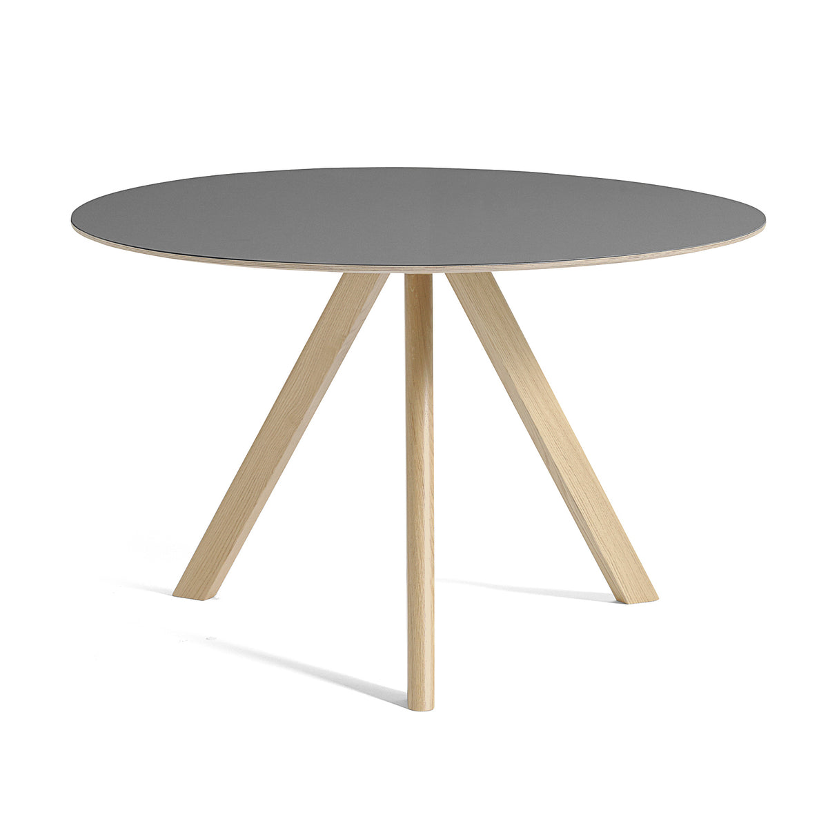 HAY - Copenhague CPH20 Bistrotisch  | Ø 120 cm / grau / Eiche lackiert