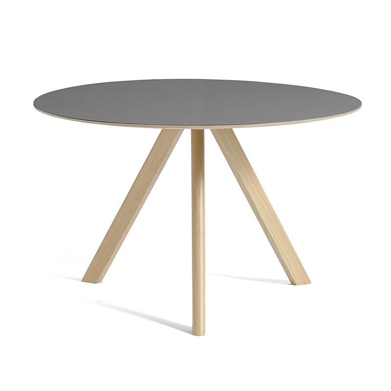 HAY - Copenhague CPH20 Bistrotisch  | Ø 120 cm / grau / Eiche lackiert
