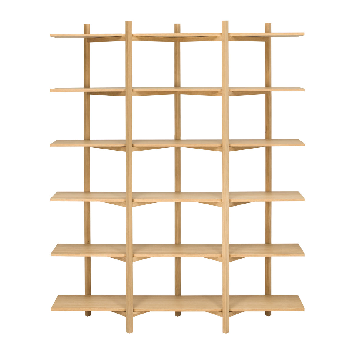 Hem - Zig Zag Regal | Eiche lackiert / hoch