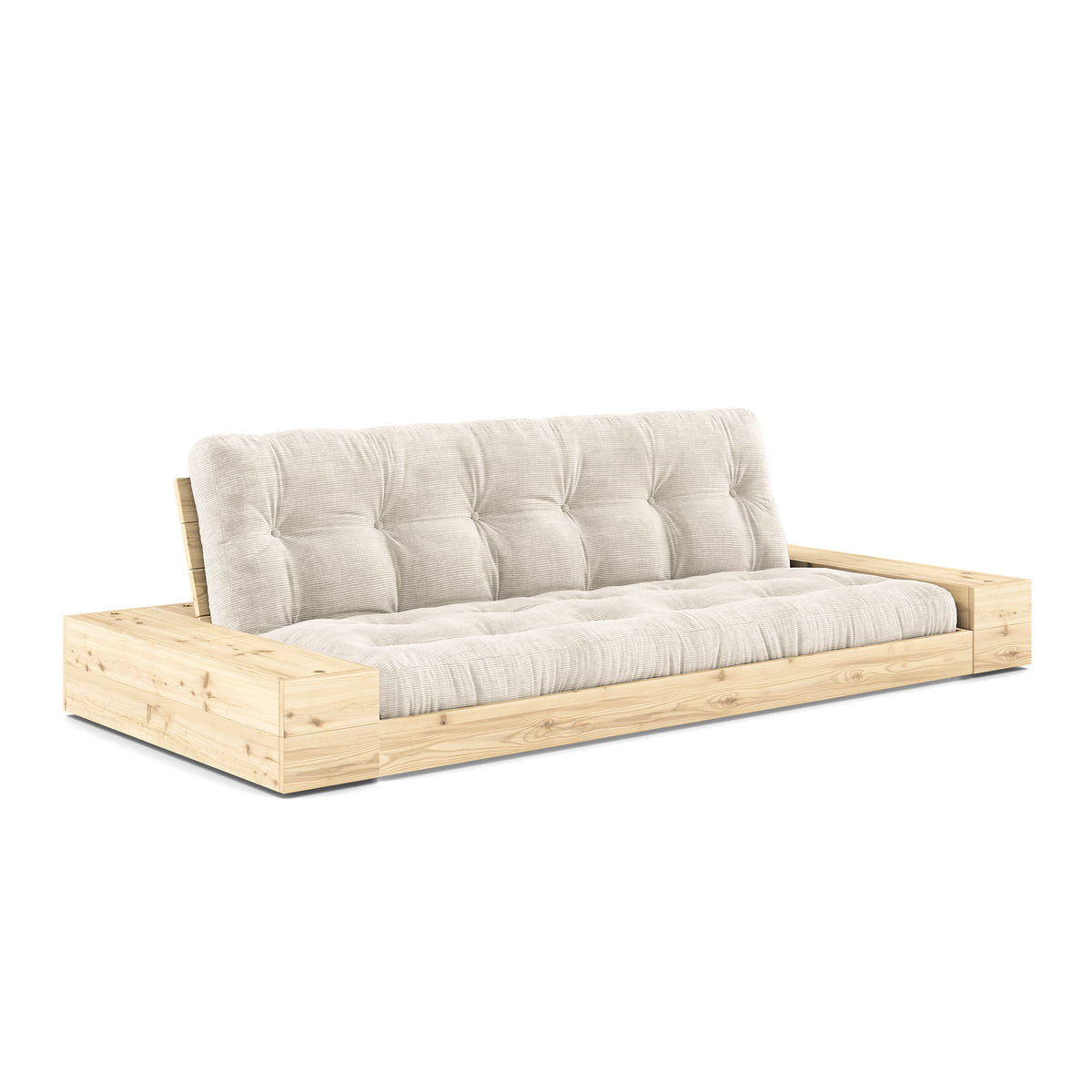 Karup - Base Schlafsofa mit Aufbewahrung | 510 Ivory / 101 clear lacquered