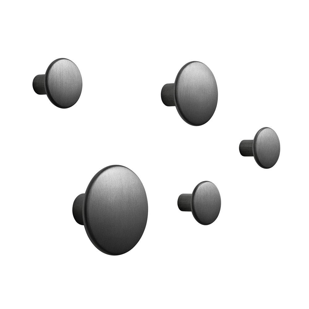 Muuto - Wandhaken The Dots Metal 5er-Set | schwarz