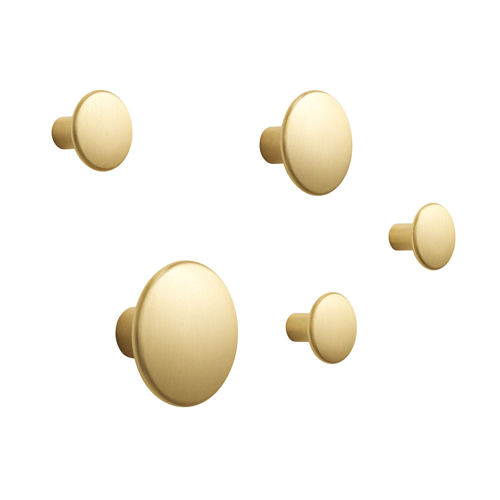 Muuto - Wandhaken The Dots Metal 5er-Set | messing