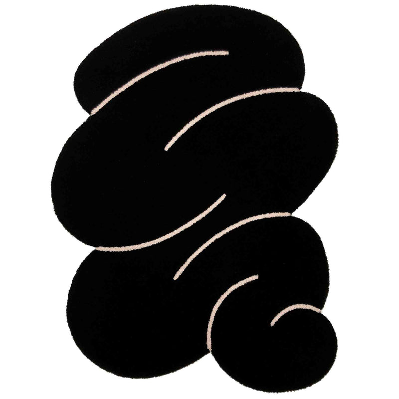 Okej - Squiggle Teppich Midnight Black | large