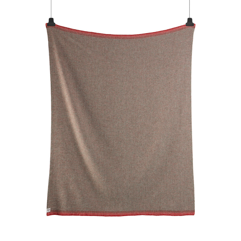 Røros Tweed - Una Wolldecke | bicolor rot/grün