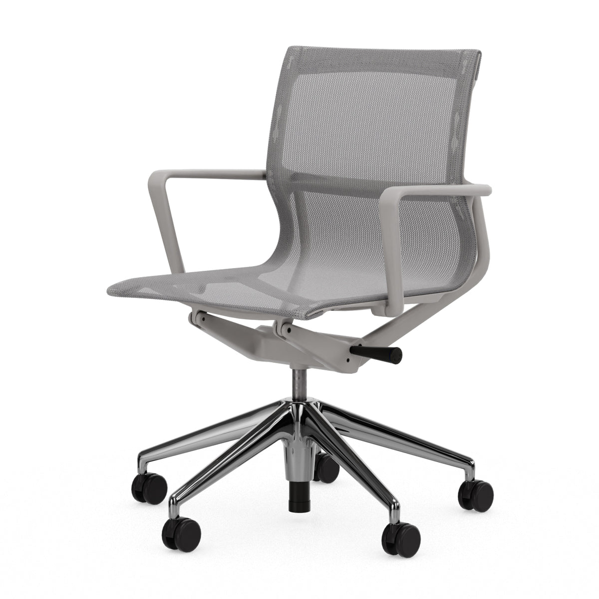 Vitra - Physix Bürodrehstuhl | TrioKnit 07 silbergrau / Aluminiumfuß poliert / soft grey