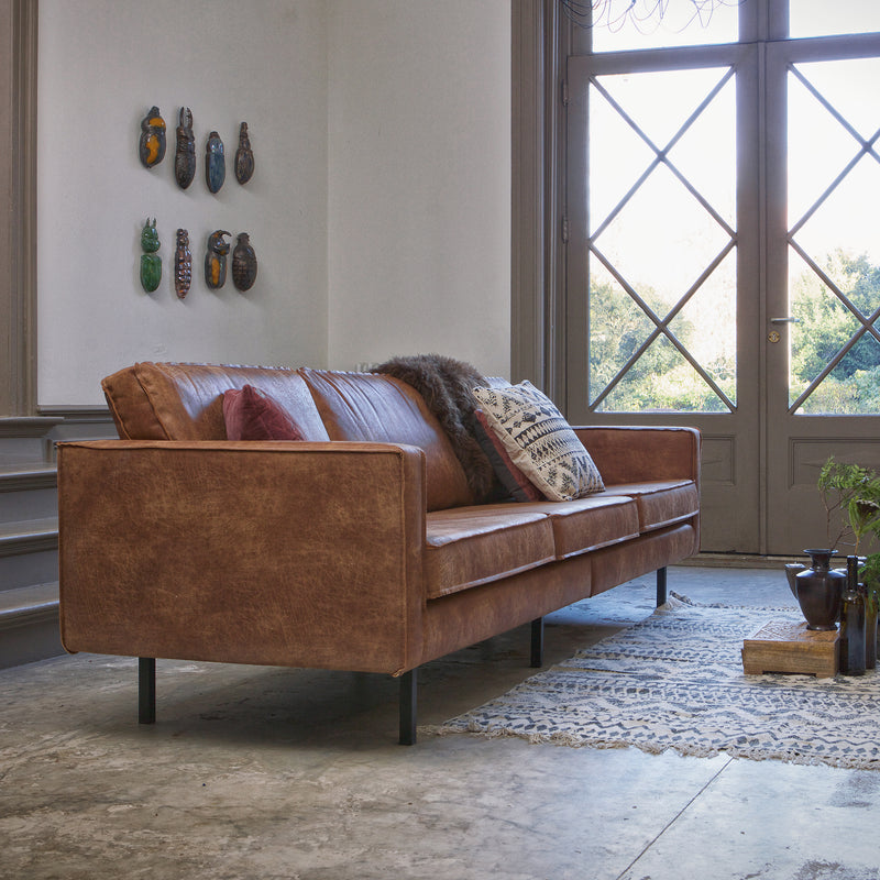 WOOOD - Rodeo Sofa | Ecoleder cognac / 3-Sitzer